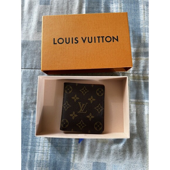 Louis Vuitton LV Brown Bifold Leather Monogram Vintage Men's Wallet